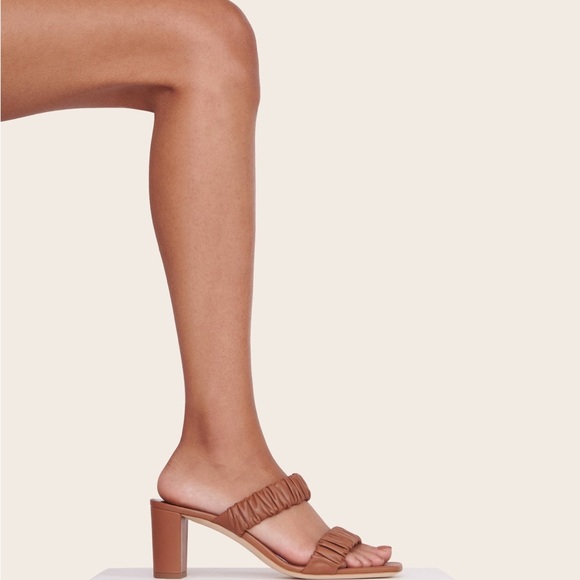 STAUD Leather Frankie Heeled Sandals - Picture 15 of 15